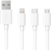 Ancus ������� �������� ��� �������� USB 3 �� 1 Micro-USB, USB-C, Lightning 3.0A ����� 1�. - (Flow E44)