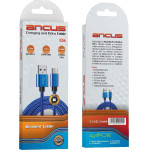 Ancus ������� �������� ��� �������� USB �� USB-C 2.0A ��� Braided ������� ���� 1�. �� 5 ������ ������� - (Flow Plus E54)