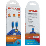 Ancus ������� �������� ��� �������� USB-C �� Lightning 2.0A �� Braided ������� ���� 1�. �� 5 ������ ������� - (Flow Plus E54)