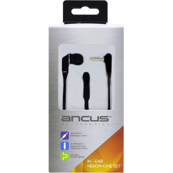 Ancus Hands Free Loop in-Earbud Mono 3.5mm ��� Apple-Samsung-HTC-Sony ����� �� ������� �����, ������� ���������