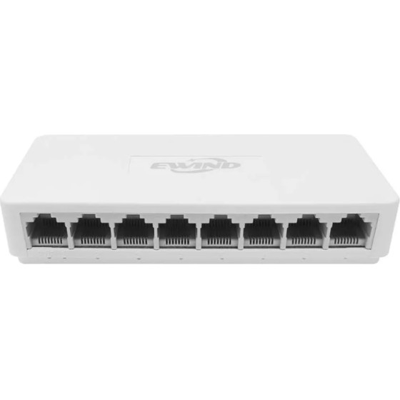 Ewind Ethernet Switch Plastic Case 8x10/100/1000Mbps Auto-Sensing RJ45 - (EW-S1608)