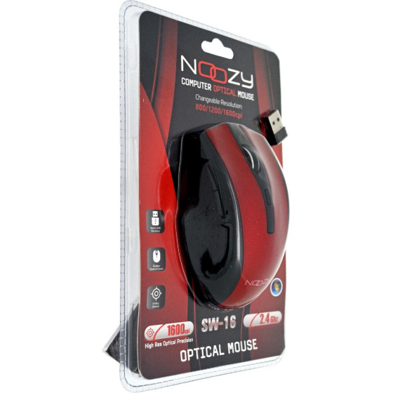 Noozy �������� ������� USB 6D 2.4GHz �� 6 ������� ��� 1600DPI �����-������� - (SW-16)