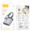 Hoco ���������� ������ ������ 2 �� 1 USB-C 480Mbps ��� 2TB ��� Micro SD/SD OTG ����� ��� Anti-bending ������� ���� - (UA25 USB-C)