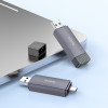 Hoco ���������� ������ ������ 2-in-1 USB 2.0 ��� USB-C �� SD ��� Micro SD ������ 480Mbps �� 2TB ������������ ���� - (HB45 Spirit)