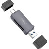Hoco ���������� ������ ������ 2-in-1 USB 3.0 ��� USB-C �� SD ��� Micro SD ������ 5Gbps �� 2TB ������������ ���� - (HB45 Spirit)
