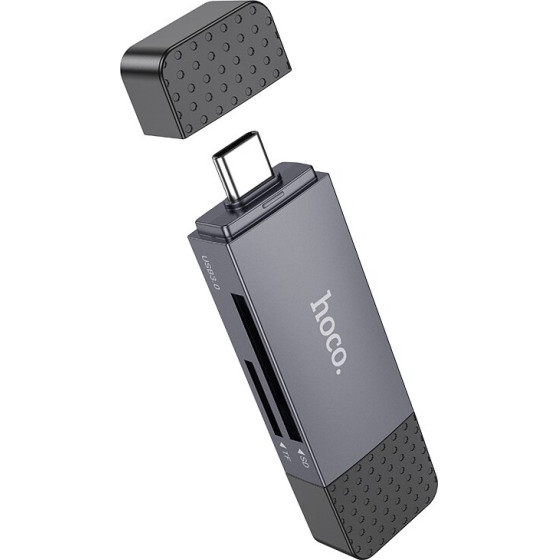 Hoco ���������� ������ ������ 2-in-1 USB 3.0 ��� USB-C �� SD ��� Micro SD ������ 5Gbps �� 2TB ������������ ���� - (HB45 Spirit)