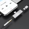 Hoco ���������� 2 �� 1 USB-C �� USB-C ��� 3.5mm 1.5A ����� - (LS26)