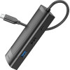 Hoco ���������� 8-in-1 USB-C �� USB 3.0 5Gbps USB 2.0 USB-C PD100W USB-C Micro SD TF Card HDMI 4K ��� RJ45 - (HB44 Easy Safe)
