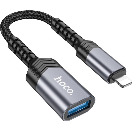Hoco ���������� Lightning �� USB �� ���������� OTG 480Mbps ���������� �������� 5V/2A ��� ����� Anti-bending ������� ���� - (UA24)