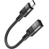 Hoco ���������� USB-C �������� �� Lightning ������ 2A OTG 10cm ����� Braided - (U107)
