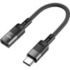Hoco ���������� USB-C �������� �� Lightning ������ 2A OTG 10cm ����� Braided - (U107)