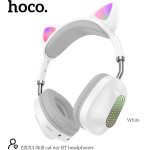 Hoco �������� ��������� Stereo Cat Ear BT5.3 FM 400mAh �� ��������� ��� Noise Reduction ����� - (ESD13)