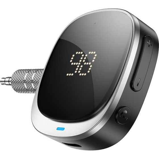 Hoco Bluetooth FM Transmitter USB-C AUX 3.5mm v5.3 250mAh 12h Play Tme �� ������������ ��������� ��� LED ������� - (E80 Travel)