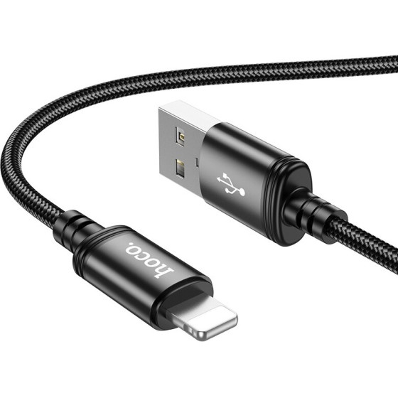 Hoco ������� �������� USB �� Lightning 2.4A ����� 1m Braided - (X89 Wind)