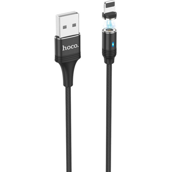 Hoco ������� �������� USB �� Lightning 2.4A �� ��������� ���������� ����� ��� LED ������� ����� 1.2m - (U76 Fresh)