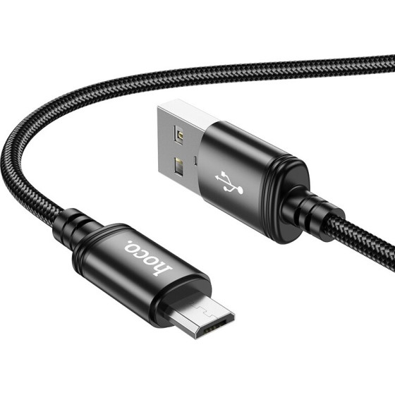 Hoco ������� �������� USB �� Micro USB 2.4A 1m ����� Braided - (X89 Wind)