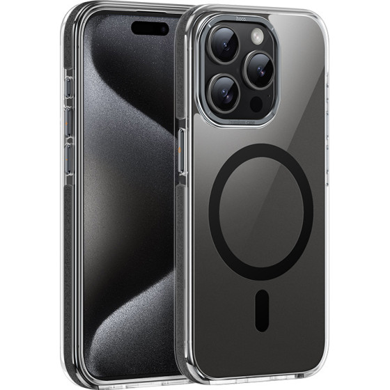 Hoco ���� Magnetic Premium Series Anti-Drop Magnetic Mag-charge ��� Apple iPhone 15 Pro Smoke - (AS6)