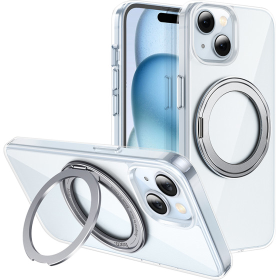 Hoco ���� Stand Magnetic Case 2 in 1 Mag-Charge 360� Rotating Ring ��� Apple iPhone 15 Plus ������� - (AS1)