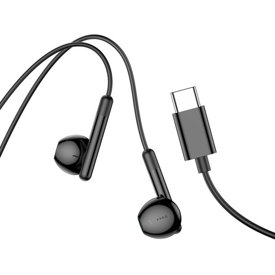 Hoco Hands Free Earphones Stereo USB-C ������� �� ���� ��� �������� USB-C ����� 1.2m - (M93)