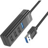Hoco Hub USB 4 in 1 Easy display USB3.0 �� USB3.0 x 1 ��� USB2.0 x 3 ����� - (HB25)