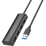 Hoco Hub USB 4-in-1 USB3.0 �� 4xUSB3.0 5Gbps 5V/3A ����� 1.2m - (HB41 Easy Safety)