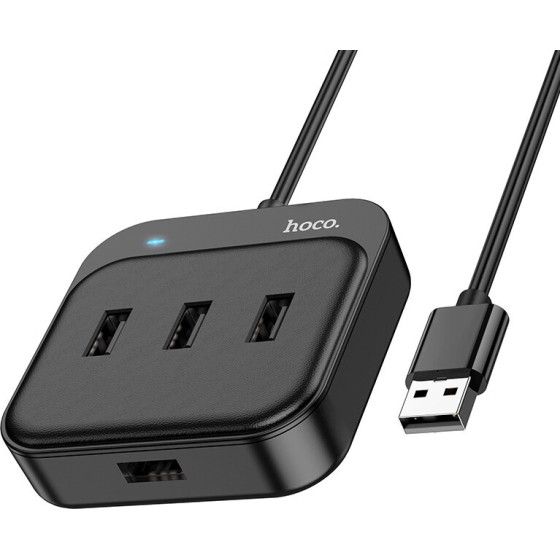 Hoco Hub USB �� 4 x USB2.0 1.2m ����� - (HB31 Easy 4-in-1)