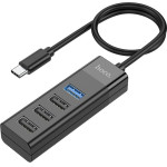 Hoco Hub USB-C 4 in 1 Easy display USB-C �� USB3.0 x 1 ��� USB2.0 x 3 ����� - (HB25)