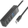Hoco Hub USB-C 4 in 1 Easy display USB-C �� USB3.0 x 1 ��� USB2.0 x 3 ����� - (HB25)