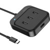 Hoco Hub USB-C �� 4 x USB2.0 ����� 20cm - (HB31 Easy 4-in-1)