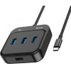 Hoco Hub USB-C �� 4 � USB3.0 ����� 20cm - (HB31 Easy 4-in-1)