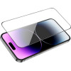 Hoco Tempered Glass Premium Series 0.33mm Flash Attach Full Silk Screen HD ��� Apple iPhone 15 Pro - (G1)