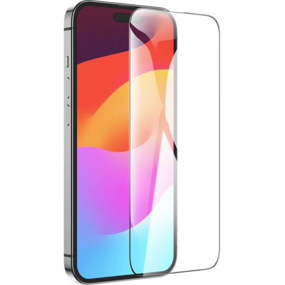 Hoco Tempered Glass Premium Series 0.33mm HD Full Screen Large Arc Edges Protection HD 3D ��� Apple iPhone 15 Pro ��� 10 ��� - (G14)