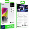 Hoco Tempered Glass Premium Series 120CC Large Arc Dustproof 0.4mm 2.5D Anti-Fall ��� Apple iPhone 15 - (A35)
