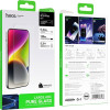 Hoco Tempered Glass Premium Series 120CC Large Arc Dustproof 0.4mm 2.5D Anti-Fall ��� Apple iPhone 15 Plus - (A35)
