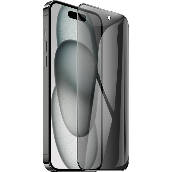 Hoco Tempered Glass Premium Series 120CC Large Arc Edges 28� Privacy Angle Dustproof 0.4mm 3D Anti-Static ��� Apple iPhone 15 Plus - (A37 Plus)