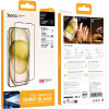 Hoco Tempered Glass Premium Series 120CC Large Arc Edges Dustproof 0.4mm 3D Anti-Static ��� Apple iPhone 15 - (A37)