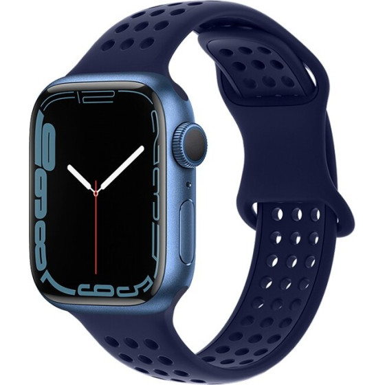Hoco Watchband Honeycomb 38/40/41mm ��� Apple Watch 1/2/3/4/5/6/7/8/SE Evening Blue Silicon Band - (WA08 Flexible)