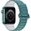 Hoco Watchband Military Pattern 42/44/45/49mm ��� Apple Watch 1/2/3/4/5/6/7/8/SE/Ultra Green Shirt Grey Silicon Band - (WA06 Flexible)