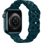 Hoco Watchband Rhombus Hollow 38/40/41mm ��� Apple Watch 1/2/3/4/5/6/7/8/SE Alfalfa Silicon Band - (WA09 Flexible)
