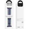 Hoco Watchband Rhombus Hollow 38/40/41mm ��� Apple Watch 1/2/3/4/5/6/7/8/SE Dark Blue Silicon Band - (WA09 Flexible)
