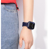 Hoco Watchband Rhombus Hollow 42/44/45/49mm ��� Apple Watch 1/2/3/4/5/6/7/8/SE/Ultra Dark Blue Silicon Band - (WA09 Flexible)