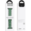 Hoco Watchband Rhombus Hollow 42/44/45/49mm ��� Apple Watch 1/2/3/4/5/6/7/8/SE/Ultra Dark Green Silicon Band - (WA09 Flexible)