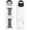 Hoco Watchband Rhombus Hollow 42/44/45/49mm ��� Apple Watch 1/2/3/4/5/6/7/8/SE/Ultra Olive Green Silicon Band - (WA09 Flexible)