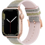 Hoco Watchband series 42/44/45/49mm ��� Apple Watch 1/2/3/4/5/6/7/8/SE/Ultra Silver Yellow Silicone Band - (WA11 Diamond)