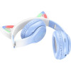 Hoco Wireless ��������� Stereo Cat Ears 400mAh Micro SD ��� AUX Crystal Blue - (W42)