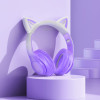 Hoco Wireless ��������� Stereo Cat Ears 400mAh Micro SD ��� AUX Purple Grape - (W42)