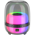 Hoco ������ ����� Wireless BT 5.1 1800mAh 10W �� USB & Micro SD 360� LED ������� ����� - (BS58 Crystal)