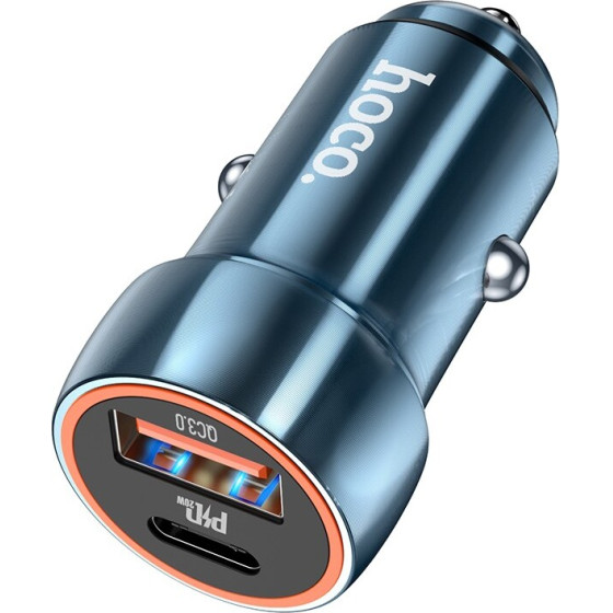 Hoco ��������� ����������� Blue Whale USB-C PD20W �� USB 18W QC3.0 5V/3A ���� - (Z46A)