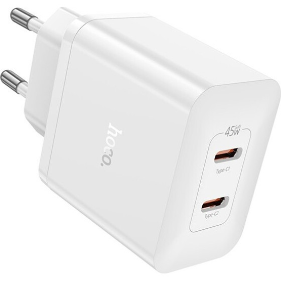 Hoco ��������� �������� �� 2 ������� �������� USB-C �������� PD45W ������ - (N35 Streamer)