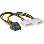 Akyga ���������� �� ������� 2x Molex / PCI-Express 8-pin 15cm - (AK-CA-29)